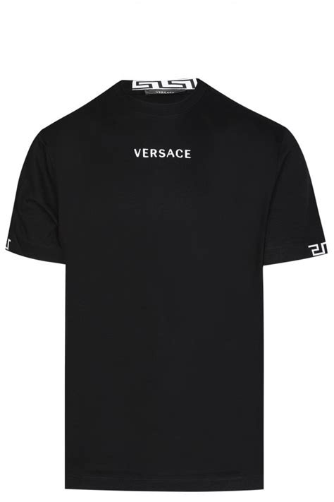 versace collection embroidered logo t shirt|Versace collection t shirt.